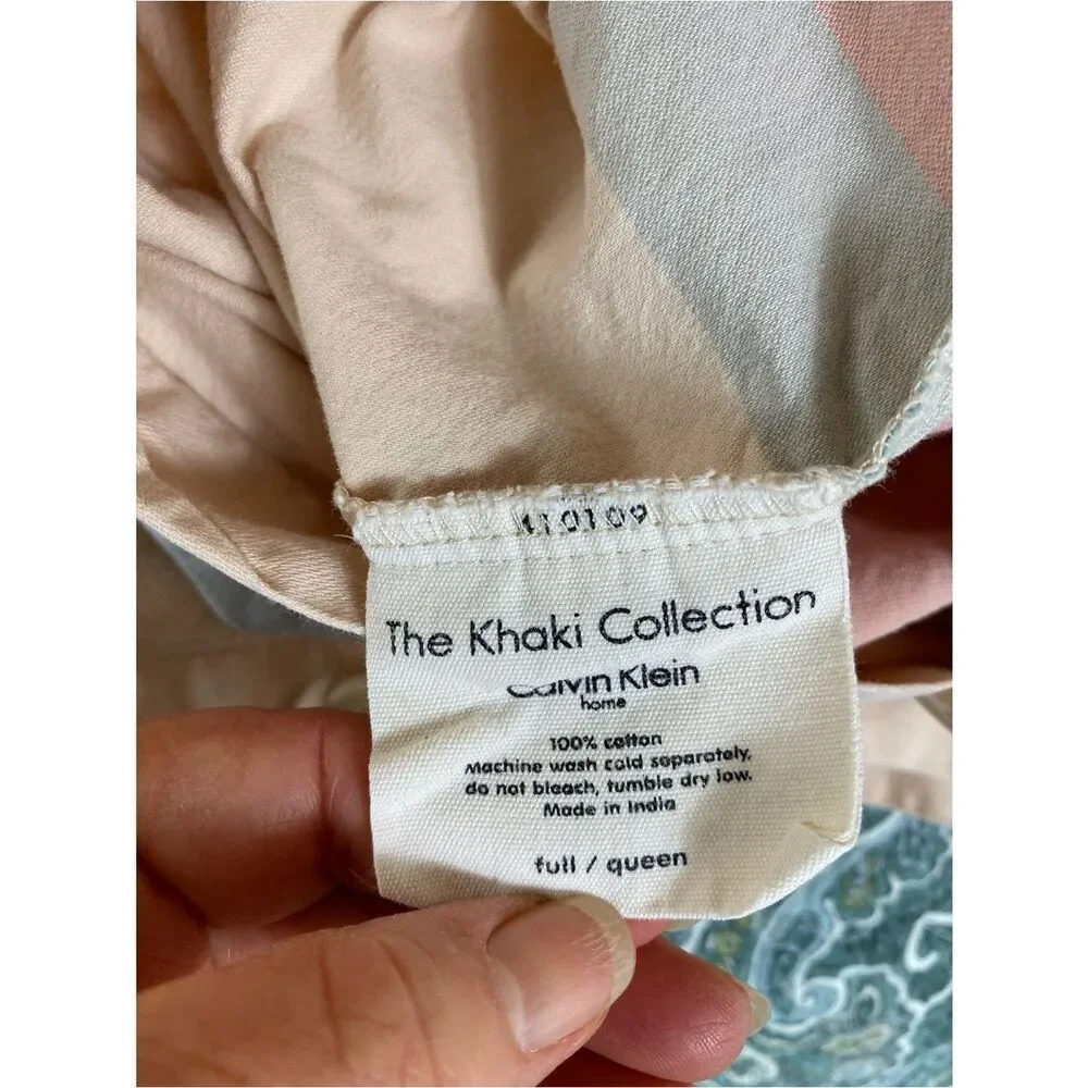 Calvin Klein Pink, Light Blue & Cream Striped Duvet Cover Surfs up